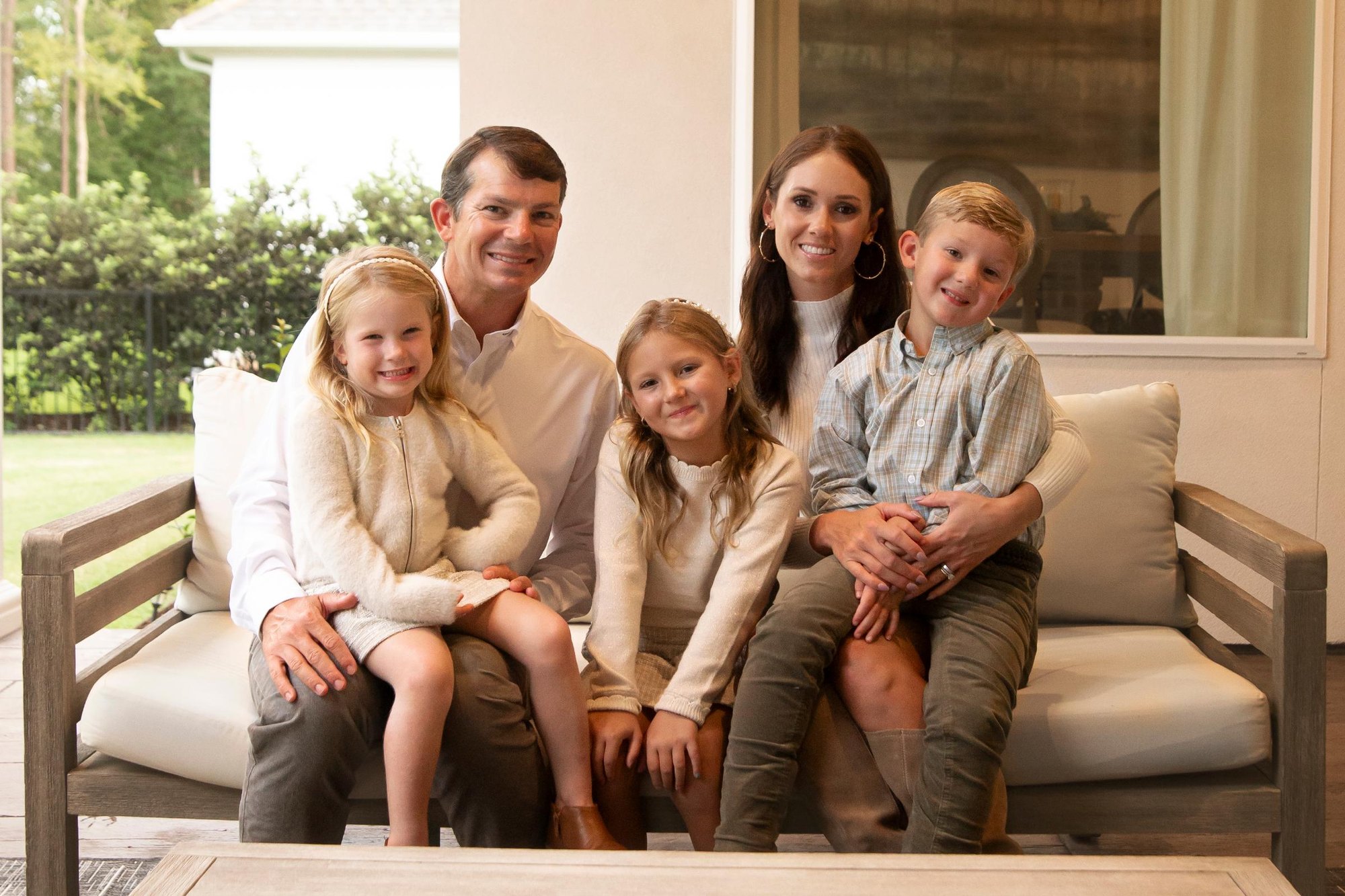The Forshag family on the porch